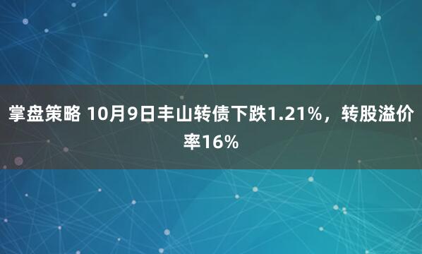 掌盘策略 10月9日丰山转债下跌1.21%，转股溢价率16%
